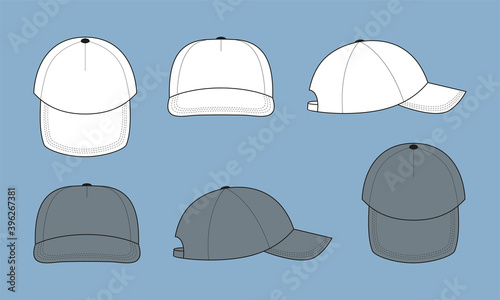 Photography TeBlank baseball cap template for design