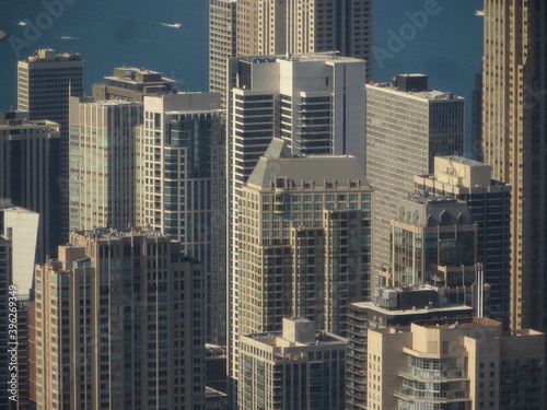 Chicago skyline as seen from Willis Tower  or Sears Tower  Skydeck in Chicago  Illinois