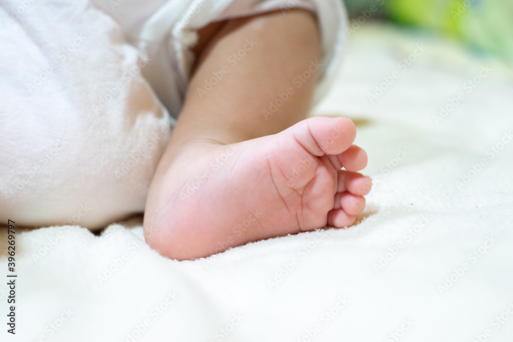 Close Up of Asian Baby GIrl's Left Foot Close Up of Asian Baby GIrl's Left Foot