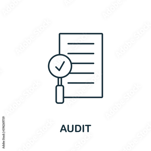 Audit icon. Line style element from audit collection. Thin Audit icon for templates, infographics and more