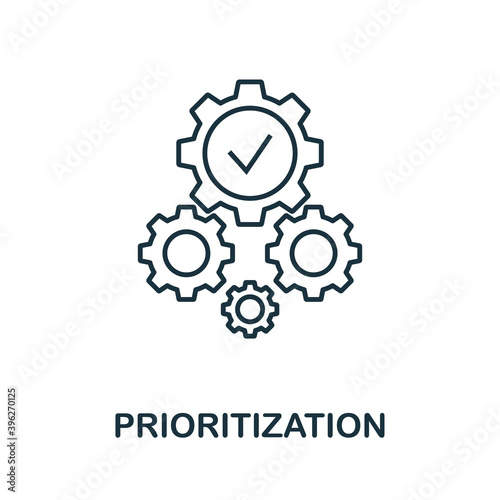Prioritization icon. Line style element from business intelligence collection. Thin Prioritization icon for templates, infographics and more