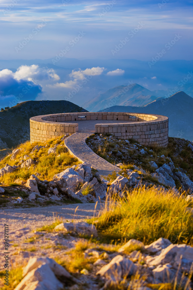 Lovcen Mountains National park at sunset - Montenegro