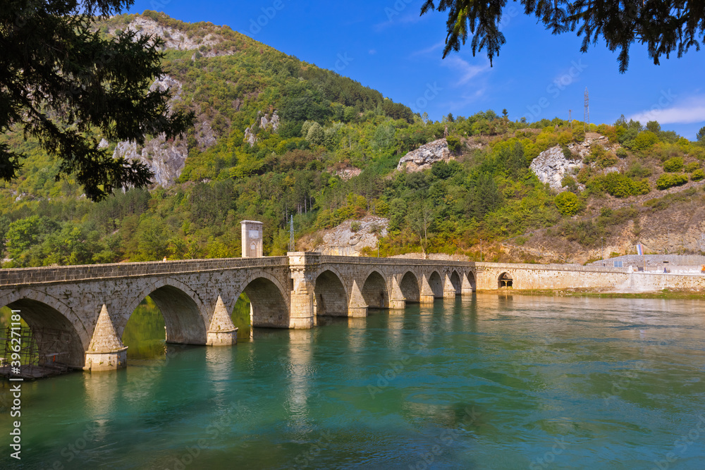 Old Bridge on Drina river in Visegrad - Bosnia and Herzegovina