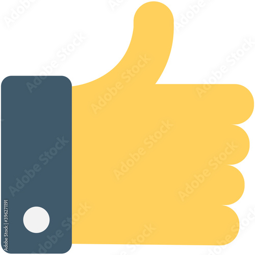 
Thumbs Up Flat Vector Icon 
