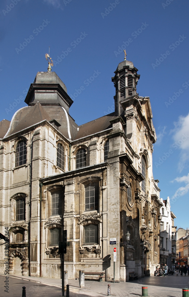 Fototapeta premium Notre-Dame du Bon Secours church in Brussels. Belgium