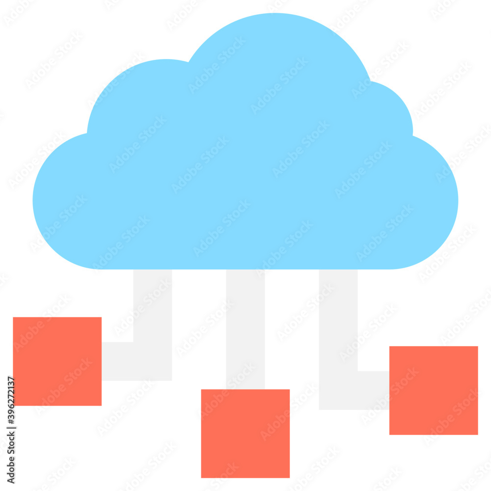 Cloud Network Flat Vector Icon
Cloud Network Flat Vector Icon
