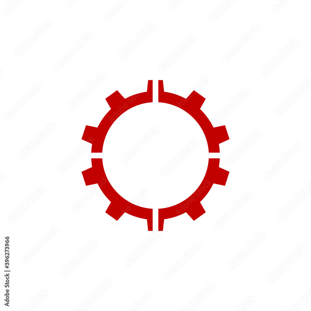 Gear Technology Vector Logo. Abstract Gear Tech Icon. Stock Illustration Gear Technology Vector Logo. Abstract Gear Tech Icon. Stock Illustration