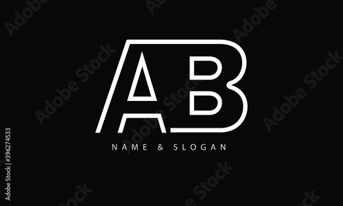 AB, BA, A, B abstracr letters logo monogram photo