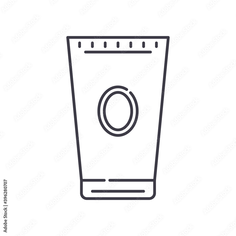 Hair gel icon, linear isolated illustration, thin line vector, web design sign, outline concept symbol with editable stroke on white background. Hair gel icon, linear isolated illustration, thin line vector, web design sign, outline concept symbol with editable stroke on white background.