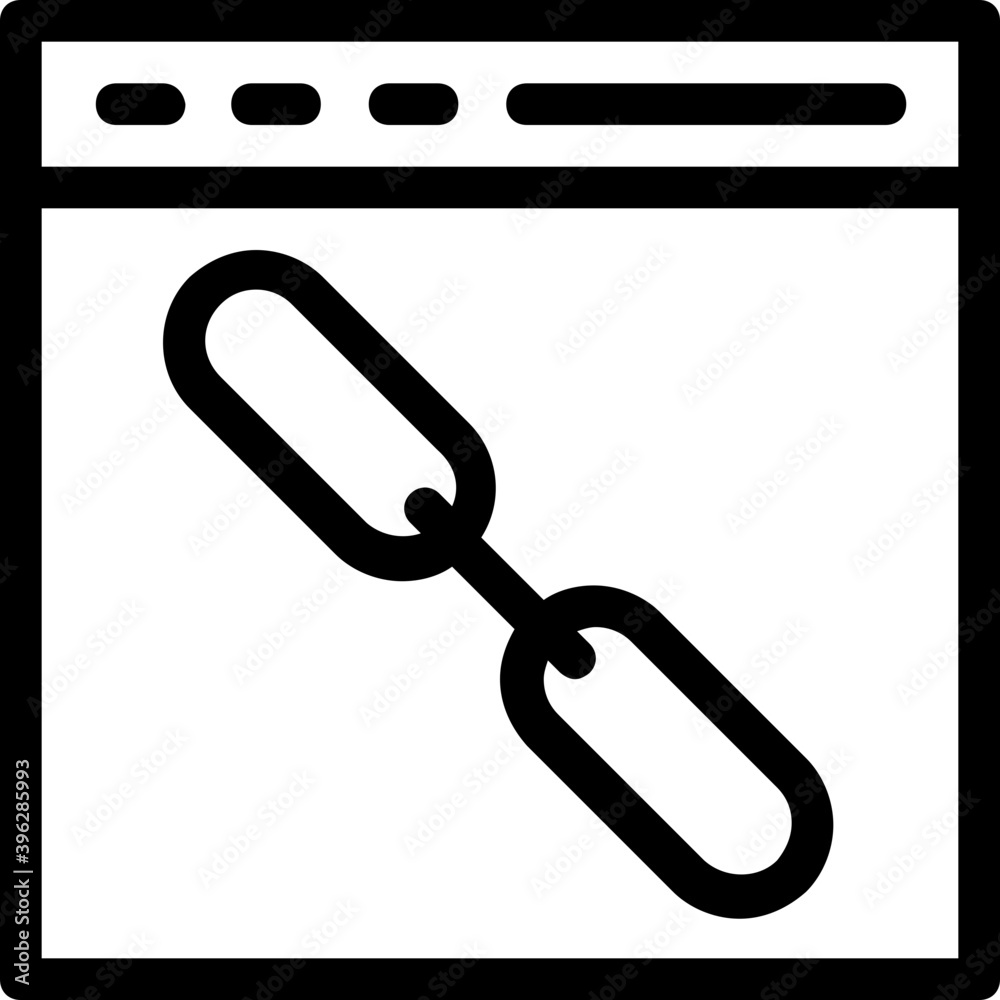 
Backlink Vector Line Icon
