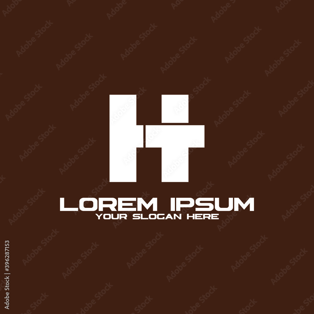 Letter HT simple logo design vector Letter HT simple logo design vector