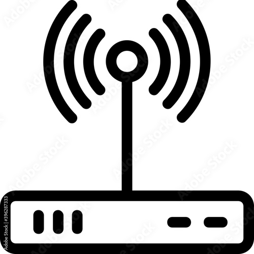 Wifi Modem Vector Line Icon 