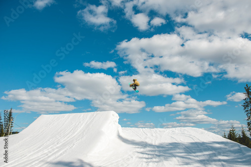 snowboarder jumping in the air