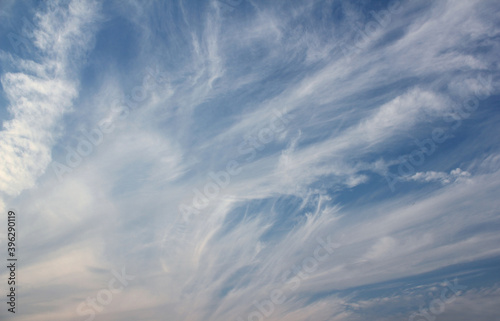 Blue sky with white cloud. © binimin