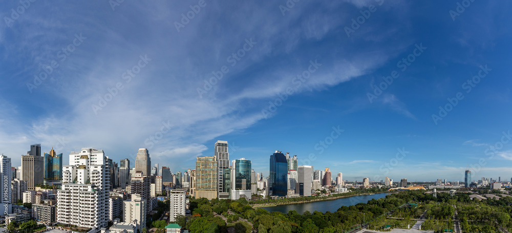 Panorama cityscape, Bangkok Business district of Bangkok Thailand