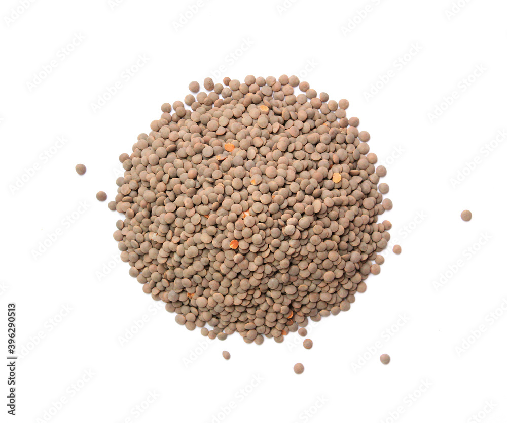 Lentils isolated on white background . bean. soy Lentils isolated on white background . bean. soy