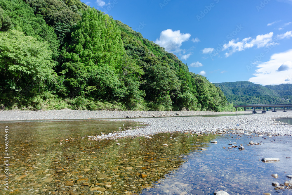 Naklejka 夏の熊野川