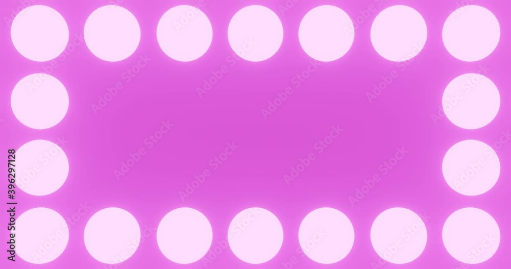 3d render with colored background with a frame of glowing balls 3d render with colored background with a frame of glowing balls