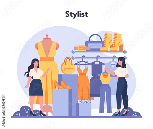 Fashion stylist concept. Modern, creative job, professional