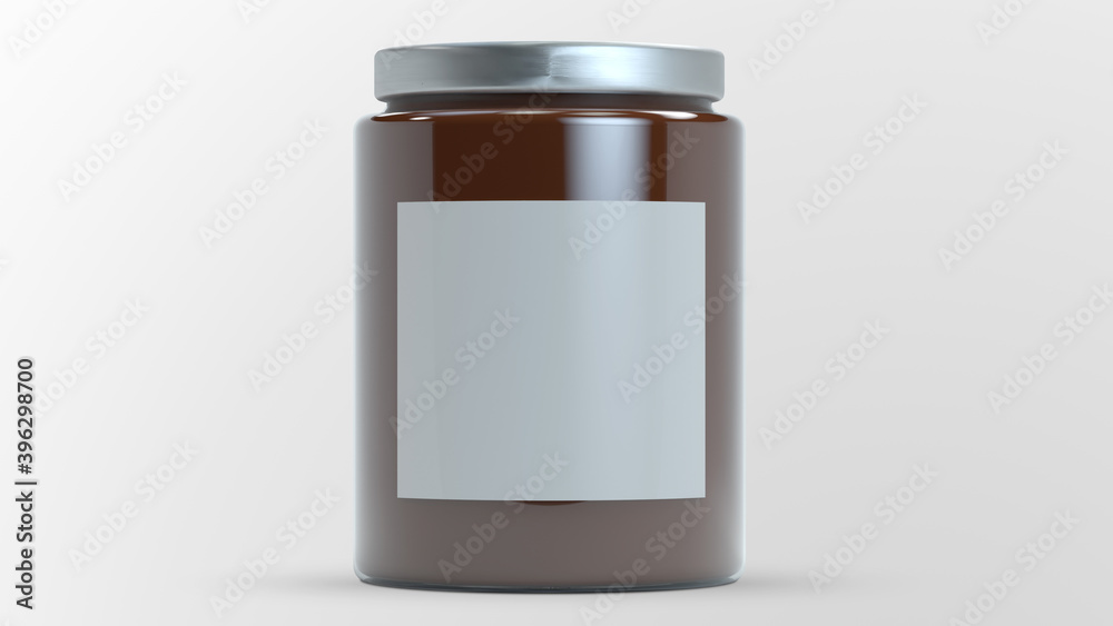 Choco cream jar mock up Choco cream jar mock up