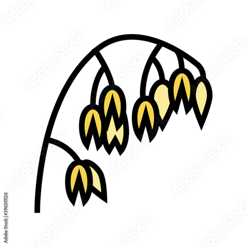 ear oatmeal color icon vector. ear oatmeal sign. isolated symbol illustration