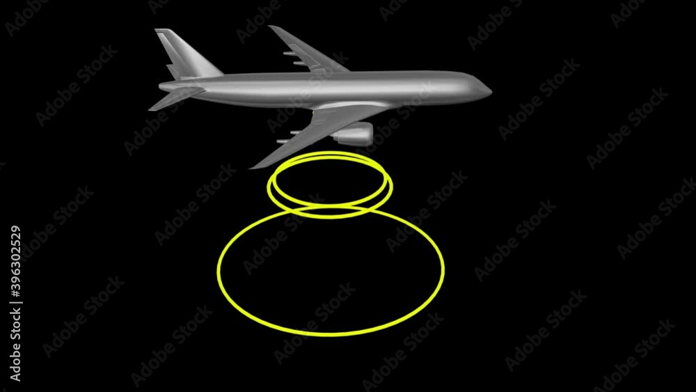 GPR Ground penetrating radar emits scan signals to detect object below surface , underground structures and  formations. 3d animation rendering