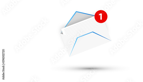 icona, busta da lettera, sms, messaggio, nuovo messaggio