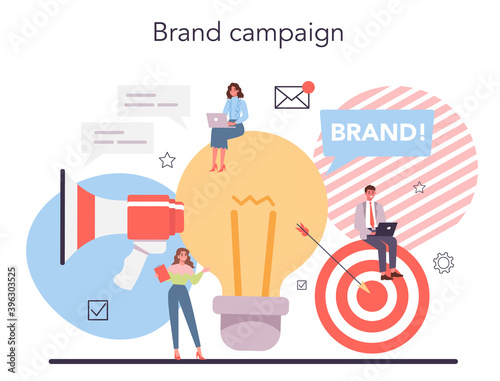 Brand campaign concept. Brand advertising and awareness.