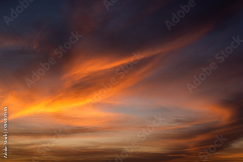 Texture of bright evening sky during sunset © Pattadis