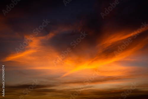 Texture of bright evening sky during sunset © Pattadis