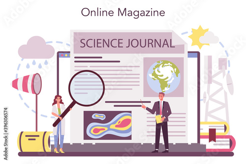 Meteorologist online service or platform. Weather forecaster