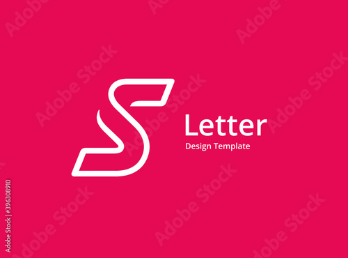 Letter S or number 5 logo icon design template elements photo