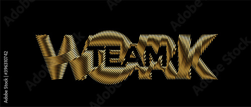 Gold Work Text Made Modern Trendy Design Template . Vector design