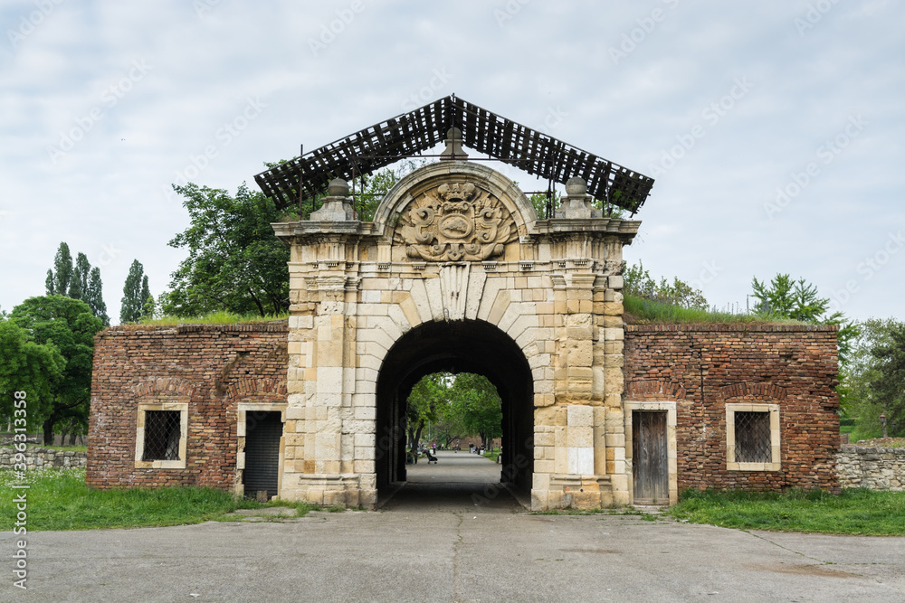 Fototapeta premium The Gate of Carlo VI Kalemegdan, in kalemegdan fortress in Belgrade, built in 1736 in the honour of the tsar Carlo VI