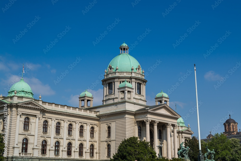 Obraz premium Parliament of Serbia in Belgrade, or National Assembly of Serbia