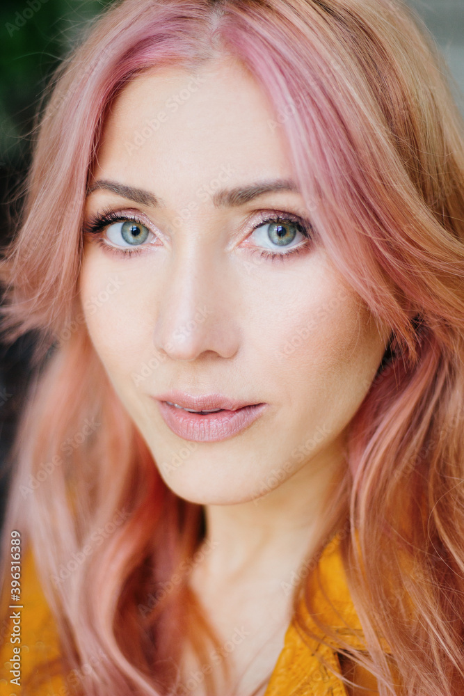 face of beautiful adult woman with blond hair face of beautiful adult woman with blond hair