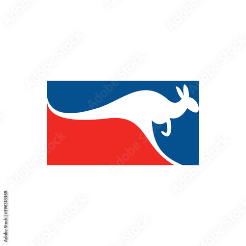 australian kangaroo vector logo icon sign element