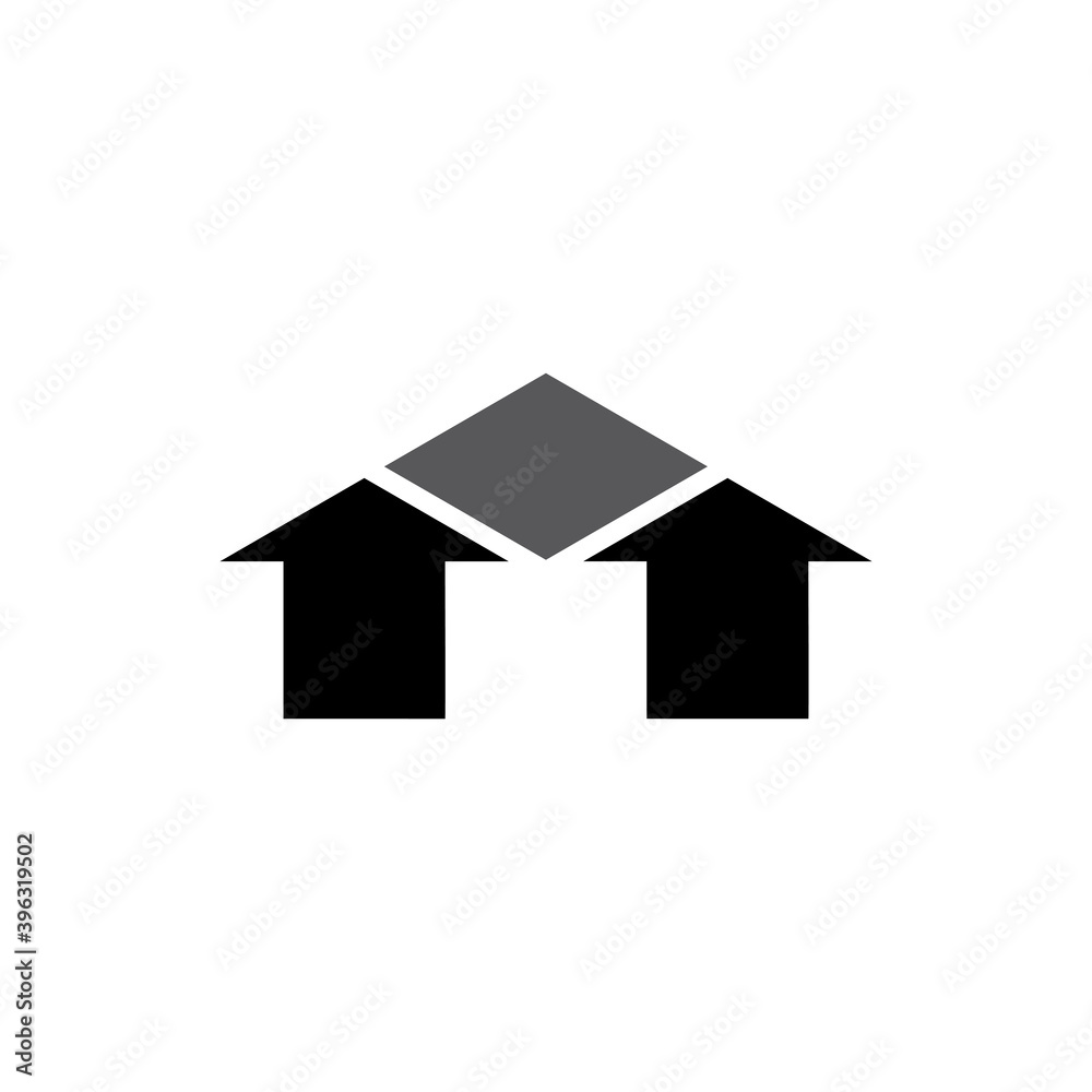 Fototapeta premium house black logo icon arrow symbol design