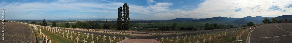Alsace - Panoramic view from National Necropolis Sigolsheim
