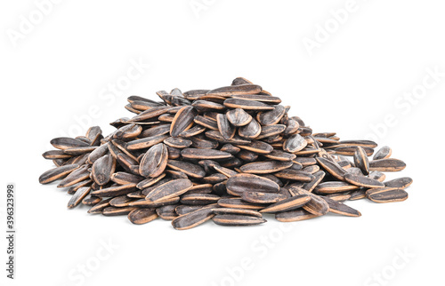 Sunflower seeds  isolated on white