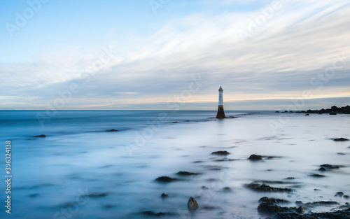 Long time exposure of Lighthouse in High Tide in Shaldon in Devon in England, UK, Europe © Maciej Olszewski