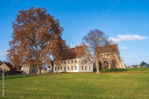 View of the grounds of the former Benedictine monastery in Lorsch / Germany