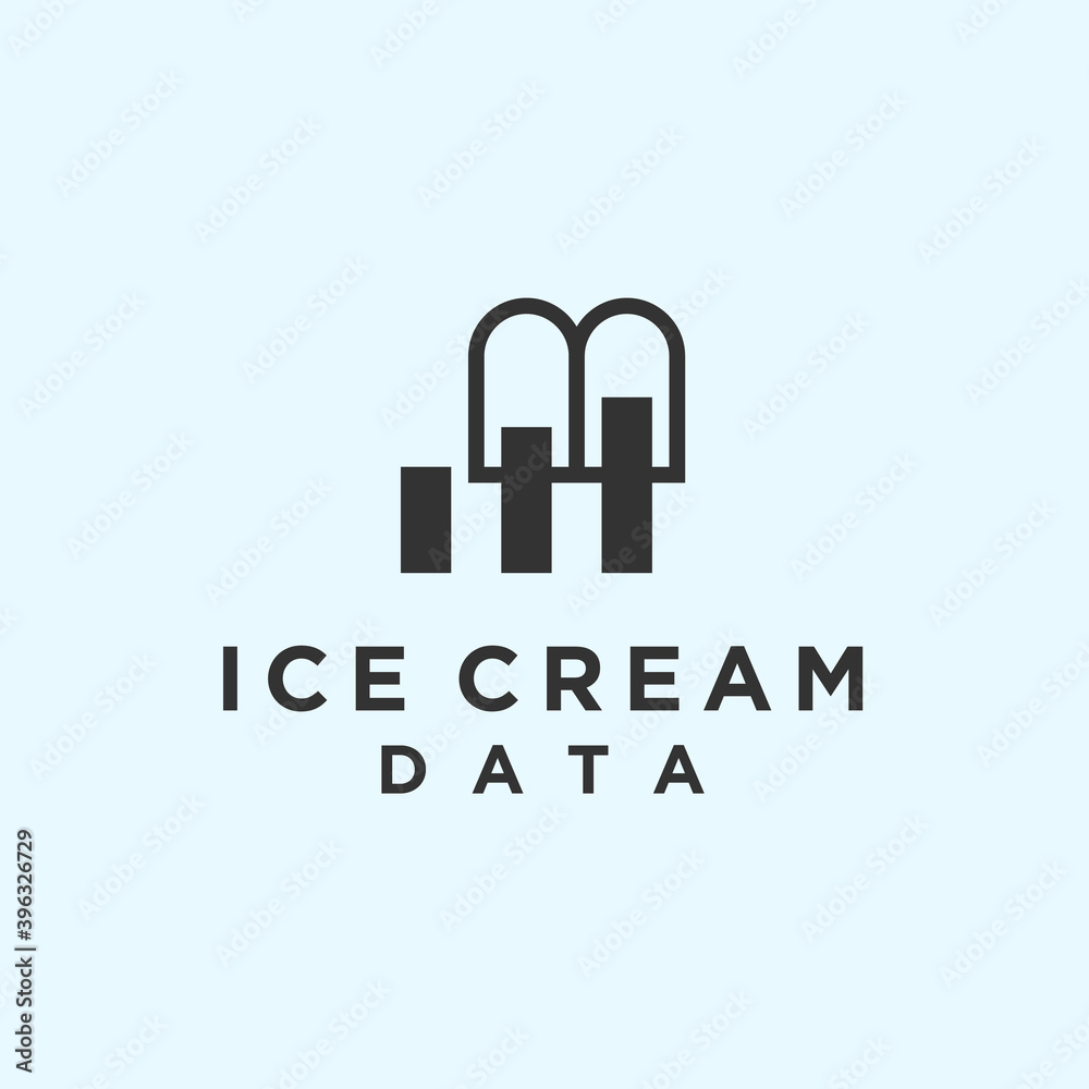 abstract analyst logo. ice cream icon abstract analyst logo. ice cream icon