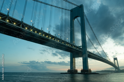 Verrazzano-Narrows Bridge at sunset in Brooklyn, New York photo