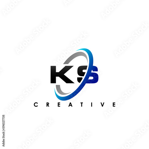 KS Letter Initial Logo Design Template Vector Illustration