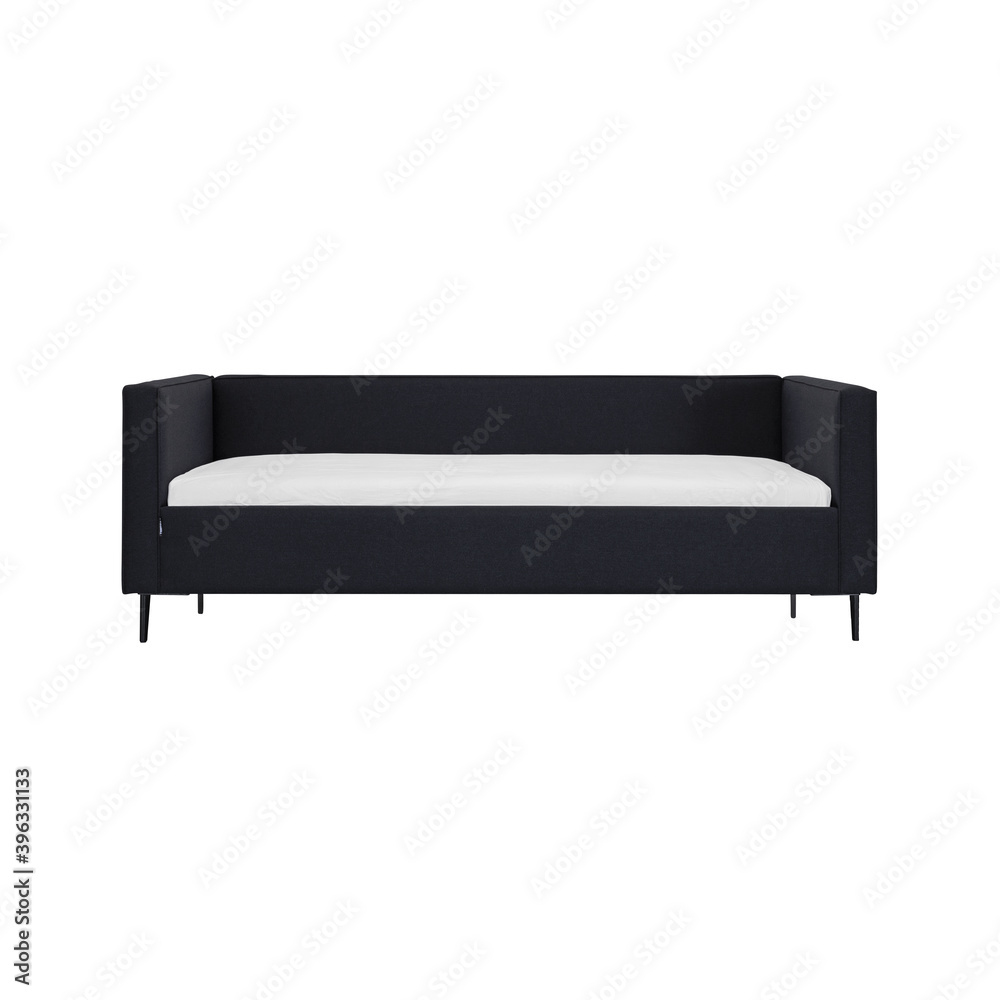 Isolated black couch bed for teen Isolated black couch bed for teen