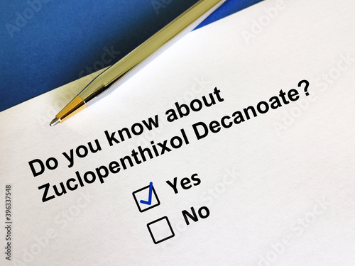 Questionnaire about psychiatry photo