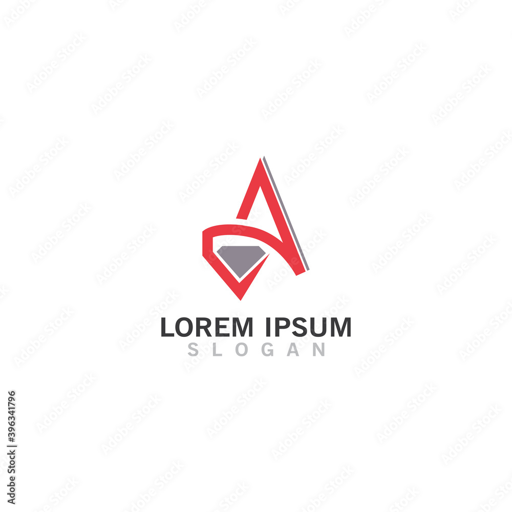 letter A on Diamond design logo inspiration vector business vector letter A on Diamond design logo inspiration vector business vector