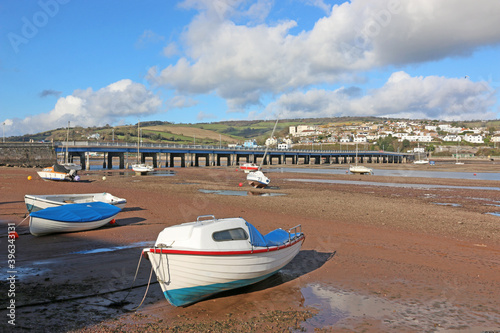  Bridge over the River Teign at low tide 