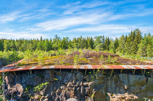 Old fortress that is blasted into a mountain